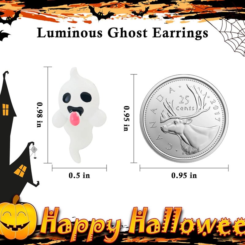 DAYANEY Christmas Earrings for Women Spooky Ghost Earrings Studs Cute Ghostface Merch Matching Nightmare Movie Before Chrsitmas Sweater Boogcy Stuff as Christmas Stocking Stuffers Xmas Jewelry - Image 5